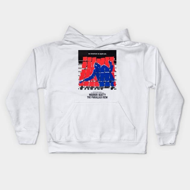 The Parallax View Movie Poster Kids Hoodie by MovieFunTime